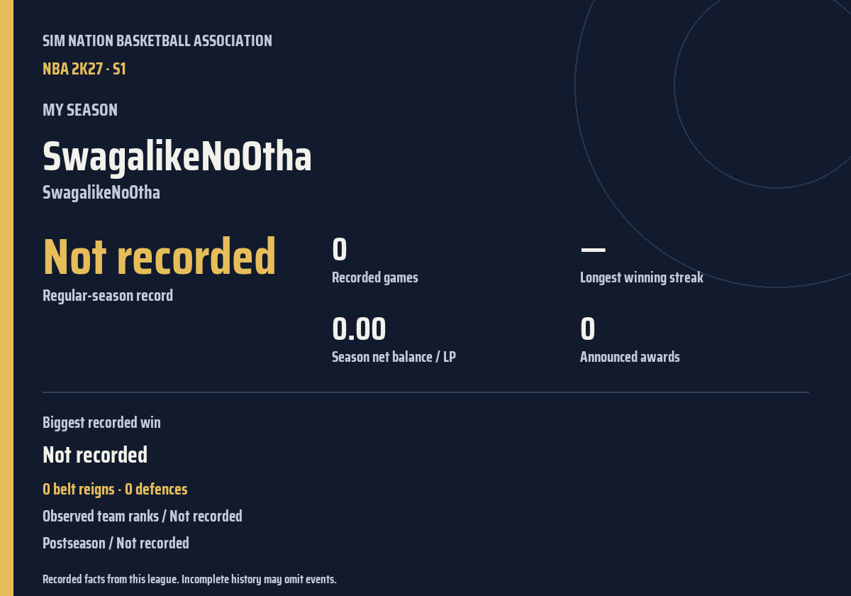 Shareable season recap card