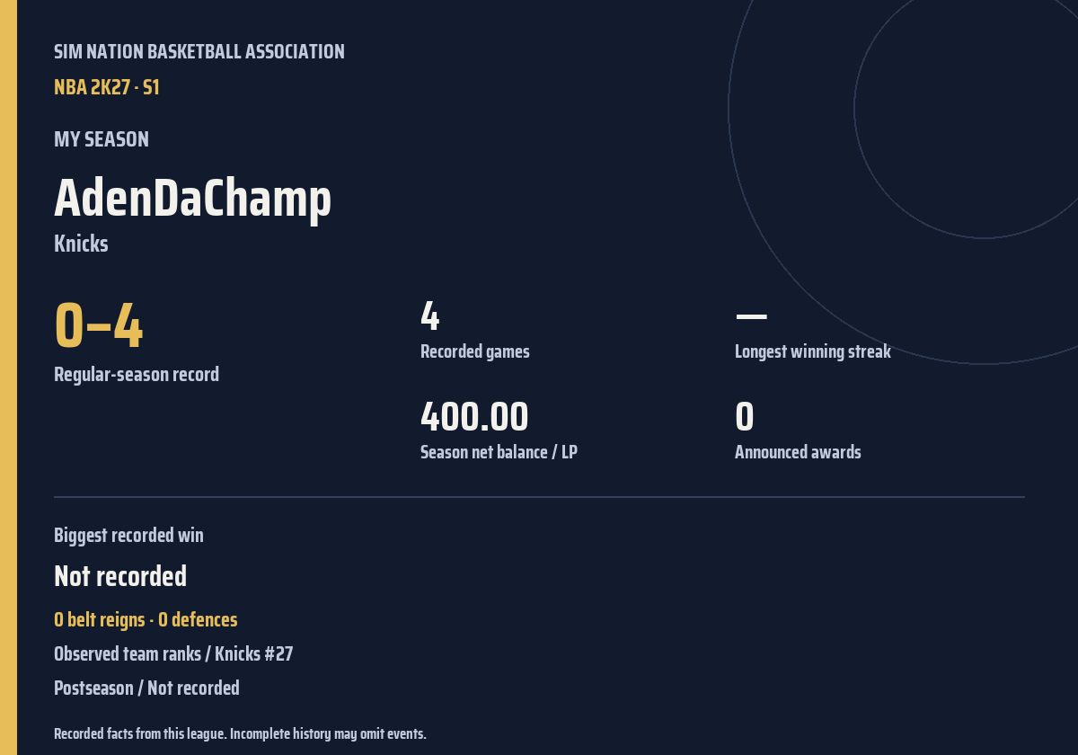 Shareable season recap card