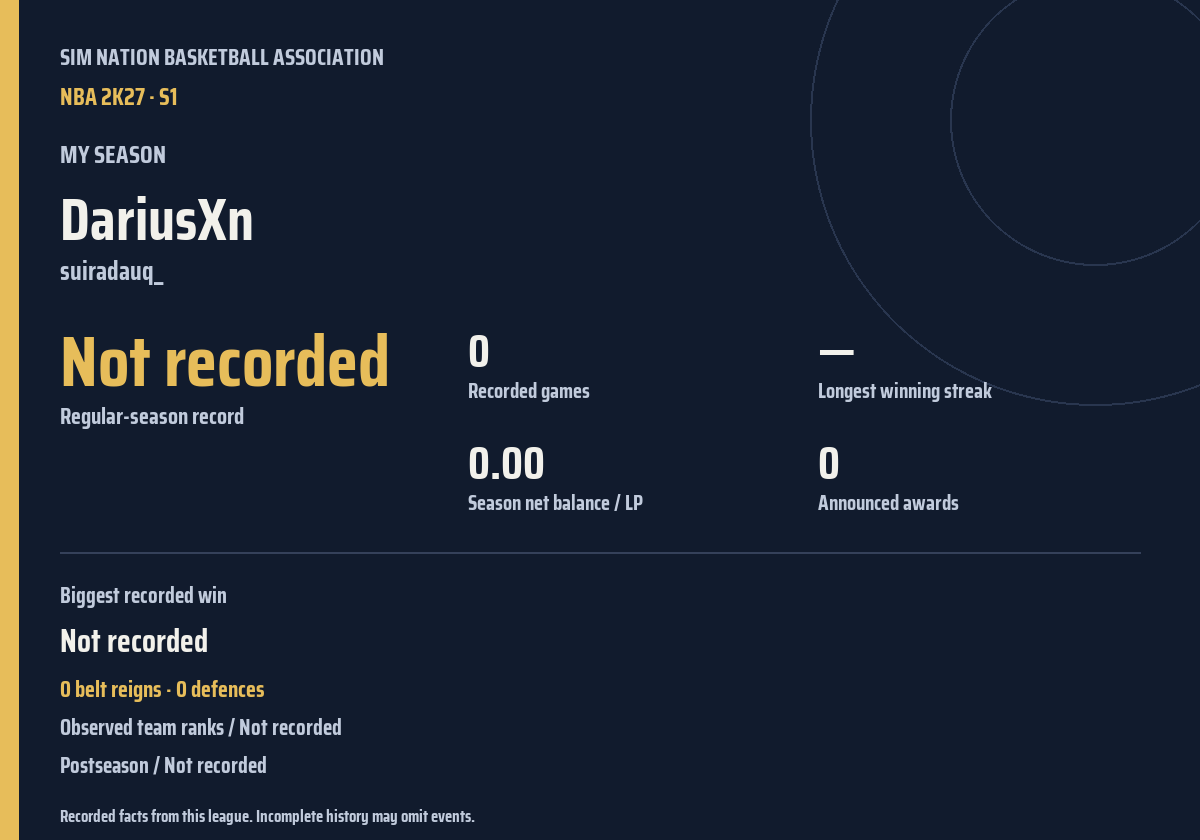 Shareable season recap card